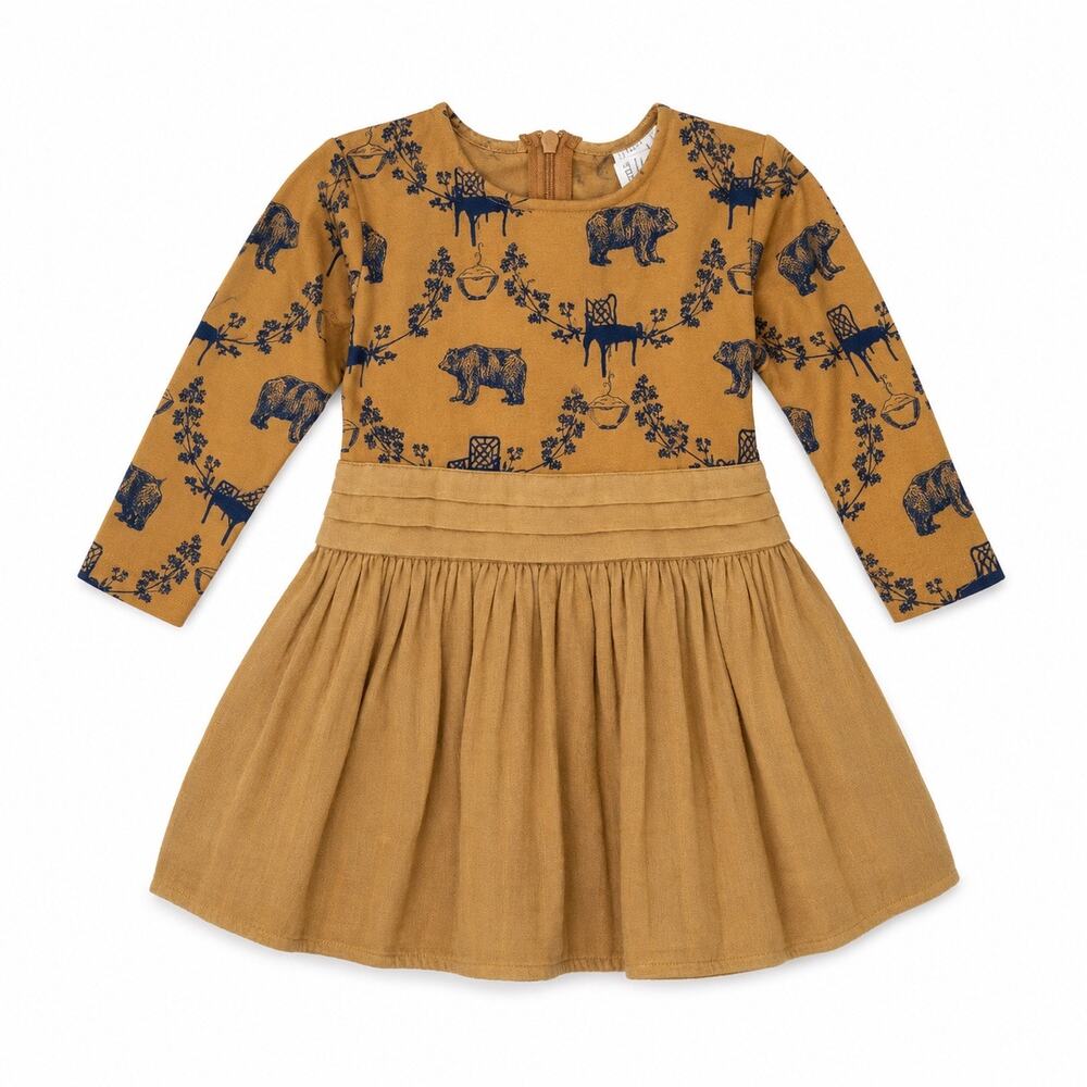 Kate Quinn Organics Goldilocks + Three Bears Bears and Chairs Dress | 3–6 Months